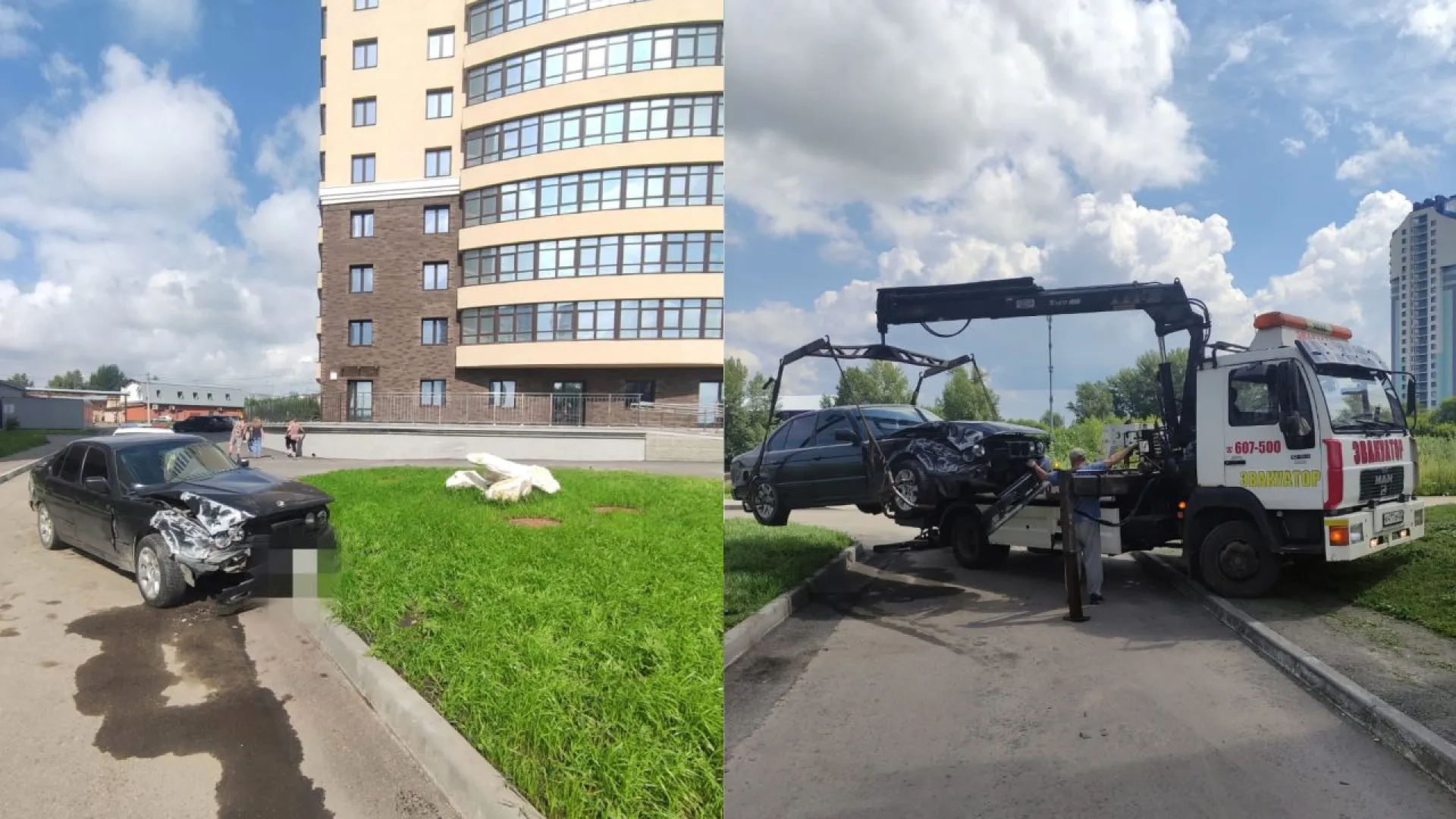 Пьяный водитель устроил ДТП в центре Барнаула Пьяный водитель устроил ДТП в центре Барнаула