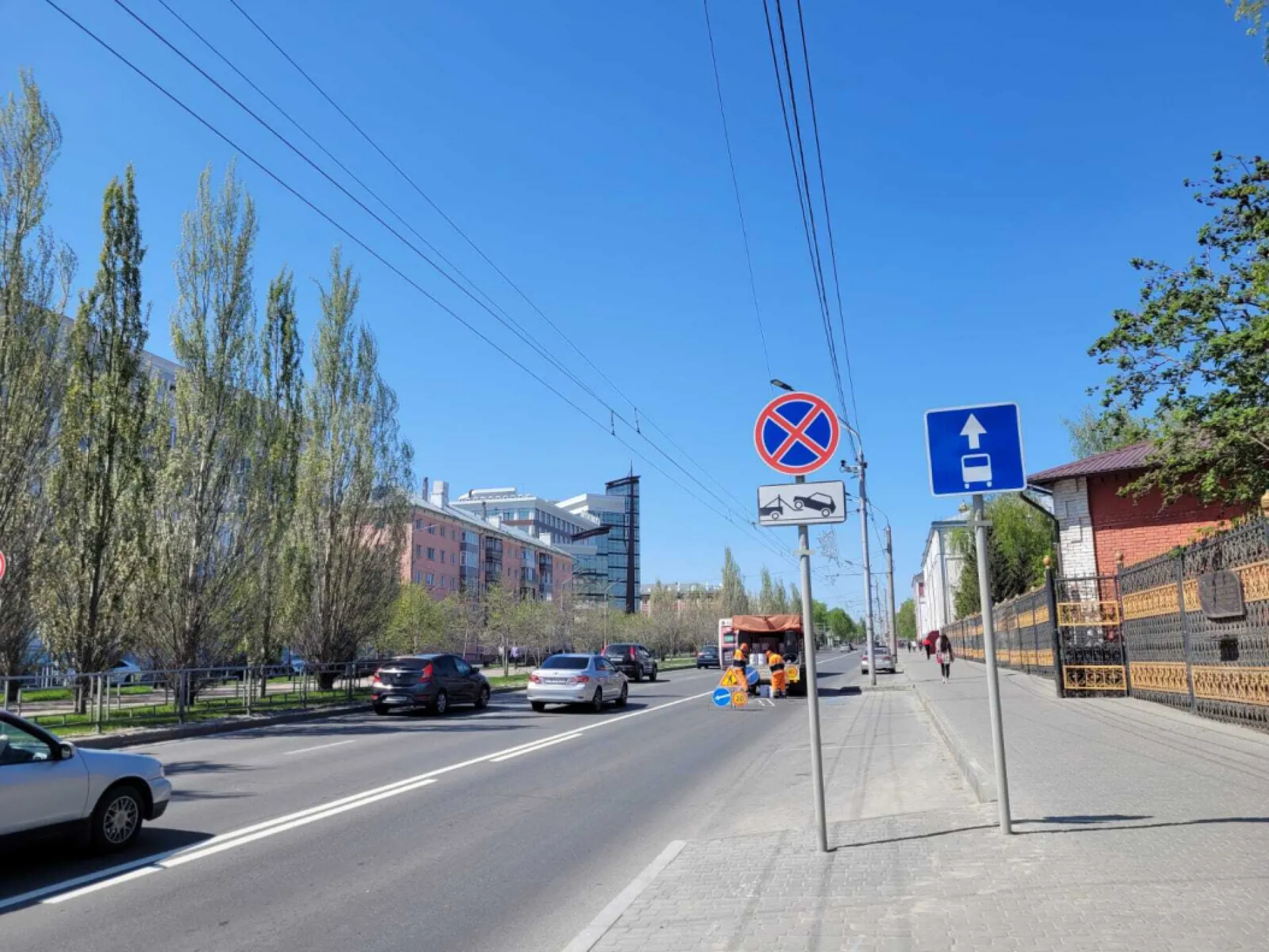В центре Барнаула появилась полоса для движения общественного транспорта В центре Барнаула появилась полоса для движения общественного транспорта
