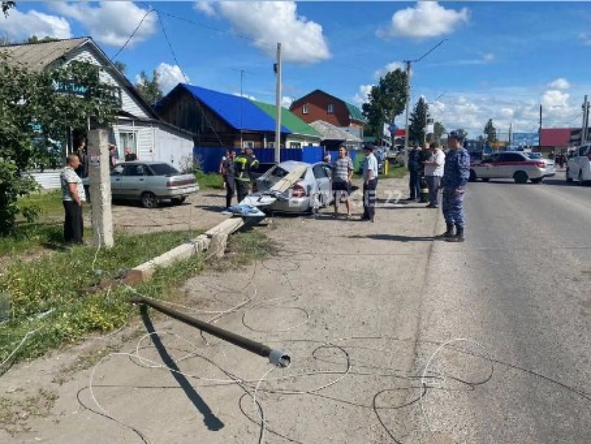 ДТП с фонарным столбом произошло в одном из сел Алтайского края