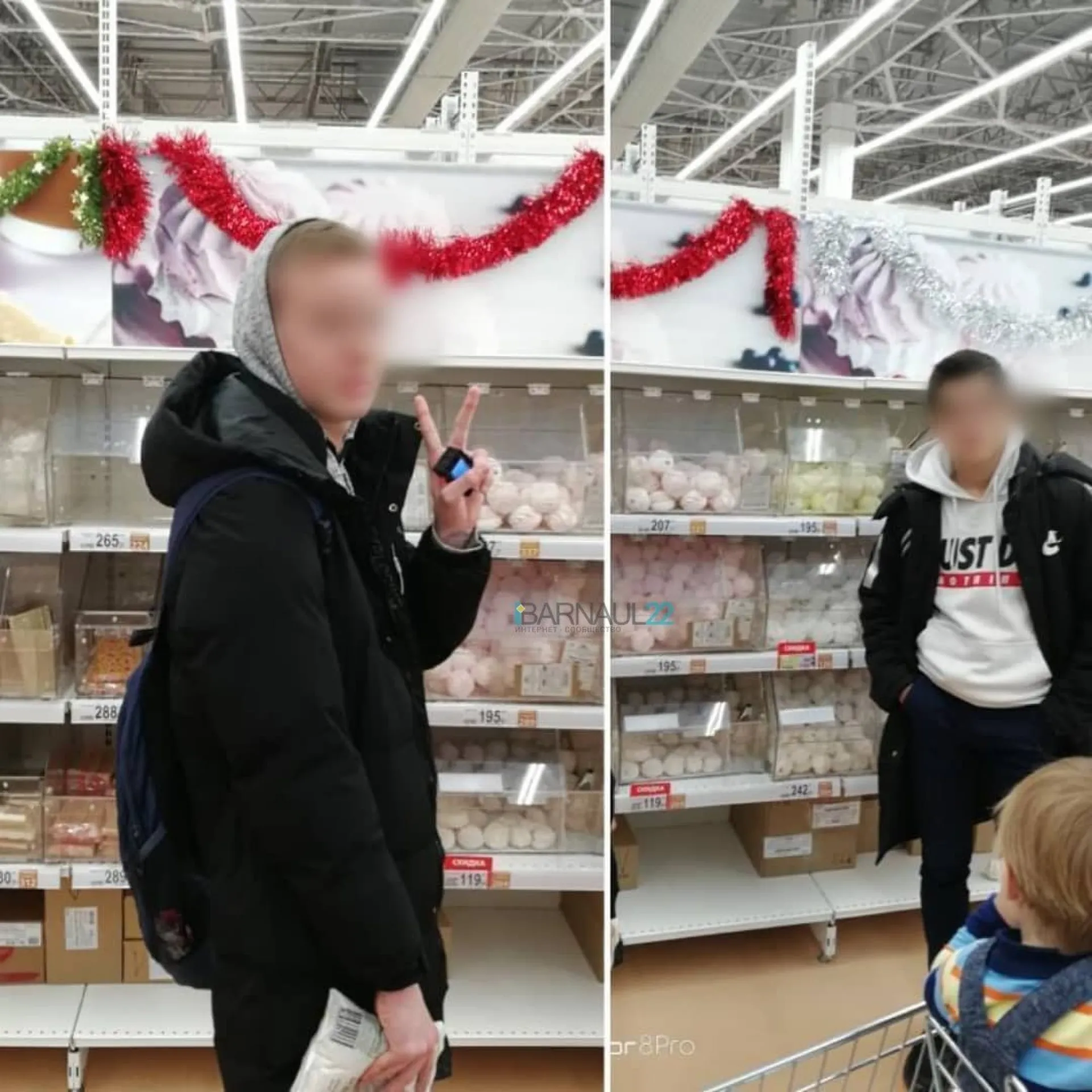 Барнаульские подростки пинали пачку макарон в супермаркете Барнаульские подростки пинали пачку макарон в супермаркете