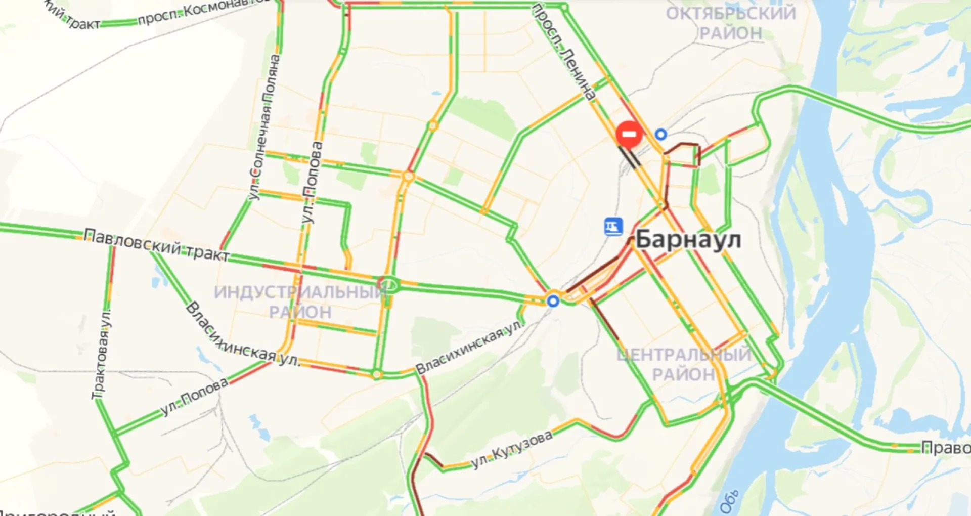Восьмибалльные пробки сковали барнаульские дороги 15 сентября Восьмибалльные пробки сковали барнаульские дороги 15 сентября