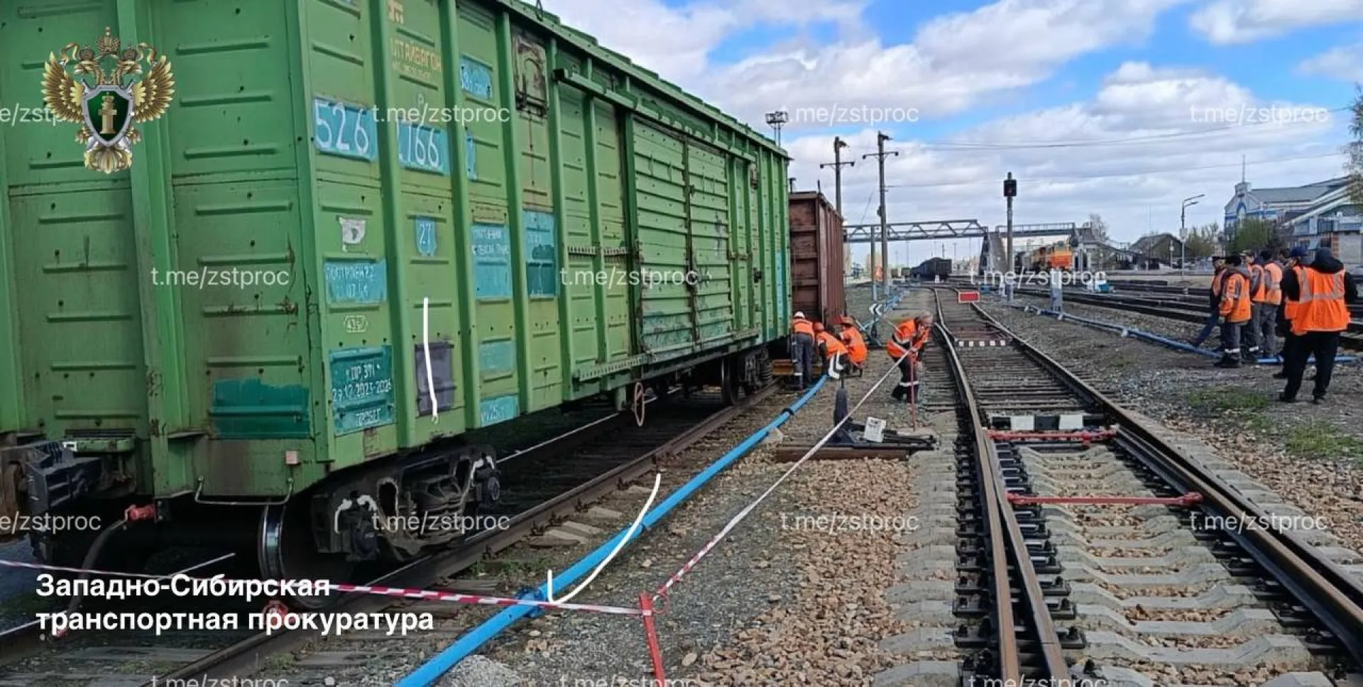 Грузовой вагон сошел с рельсов в Рубцовске Грузовой вагон сошел с рельсов в Рубцовске