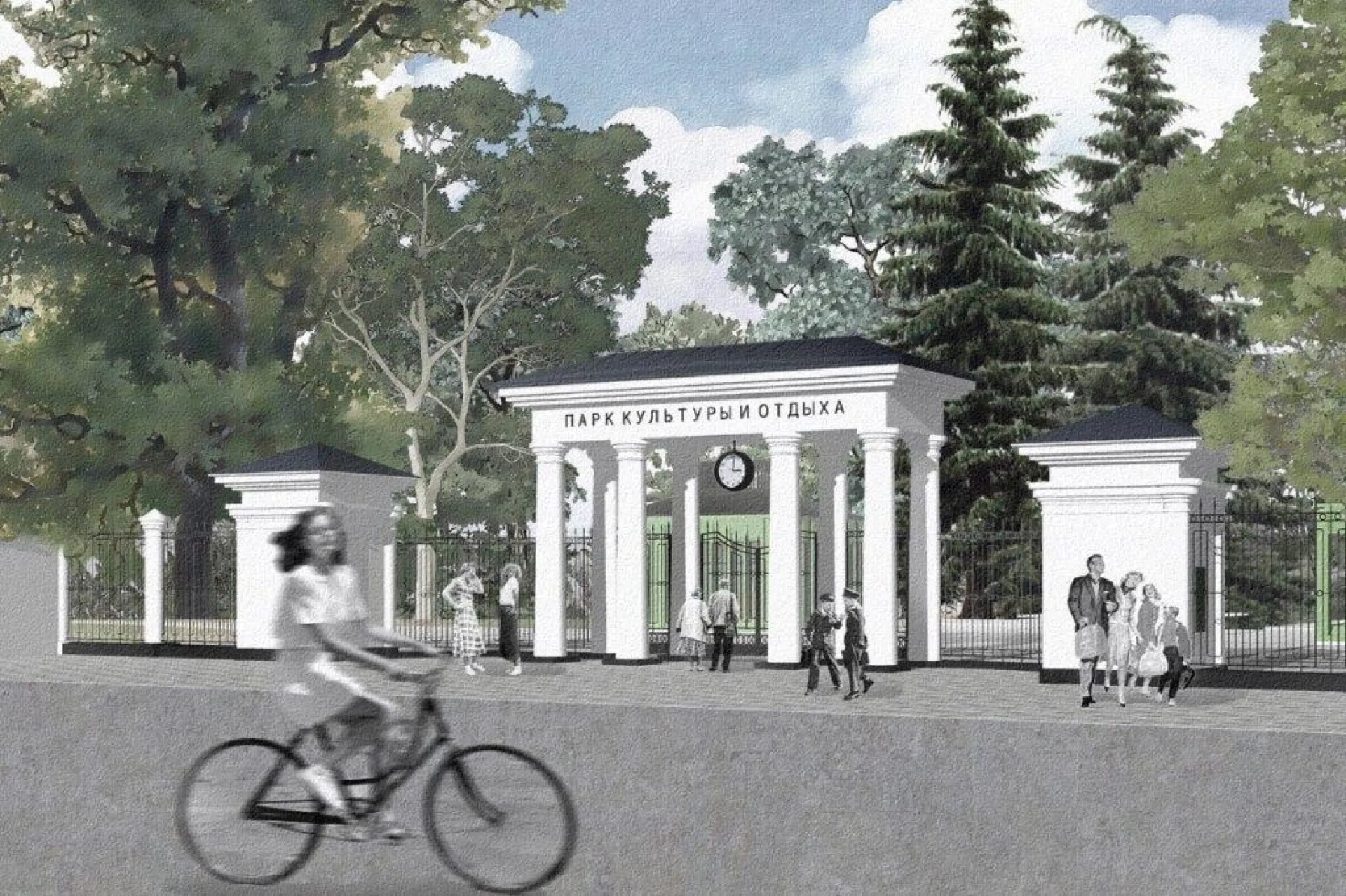 Историческая деталь и встроенные в забор лавочки. Каким будет обновлённый вход в барнаульский парк «Изумрудный» Историческая деталь и встроенные в забор лавочки. Каким будет обновлённый вход в барнаульский парк «Изумрудный»