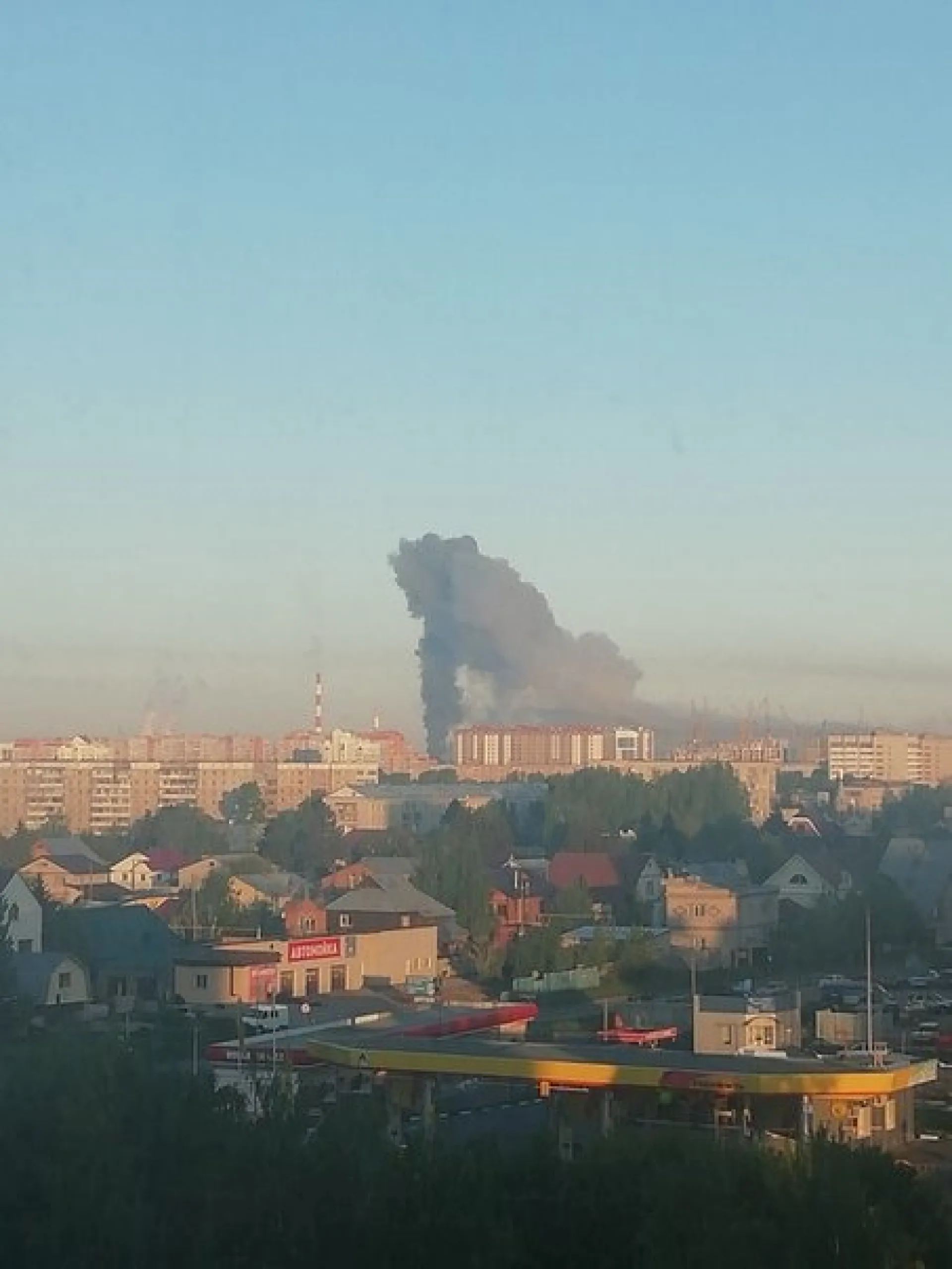 Пожар произошёл возле ТЭЦ в Барнауле
