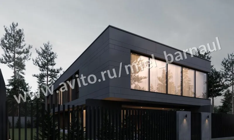 Фото: коттедж с висячей галереей продают в Барнауле